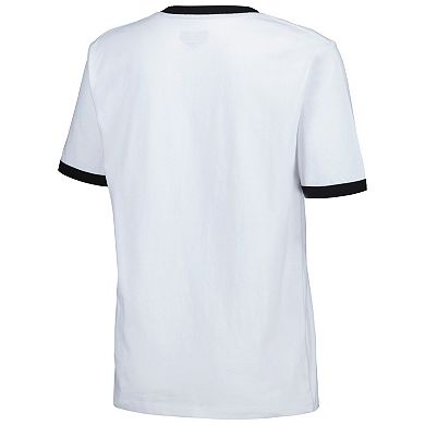Women's New Era White San Francisco Giants Oversized Ringer T-Shirt