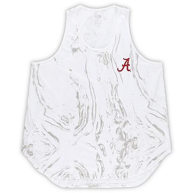 Women's Profile White Alabama Crimson Tide Plus Size Marble Tank and Shorts Set