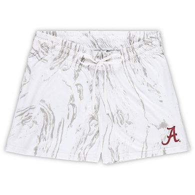 Women's Profile White Alabama Crimson Tide Plus Size Marble Tank and Shorts Set