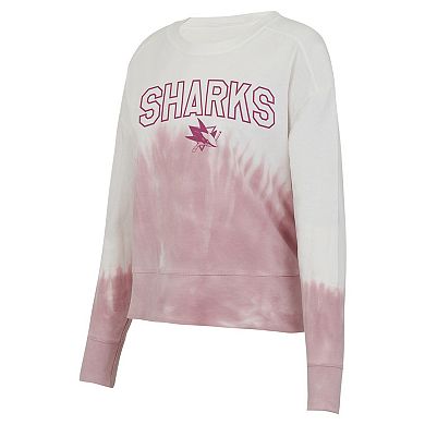 Women's Concepts Sport Pink/White San Jose Sharks Orchard Tie-Dye Long Sleeve T-Shirt