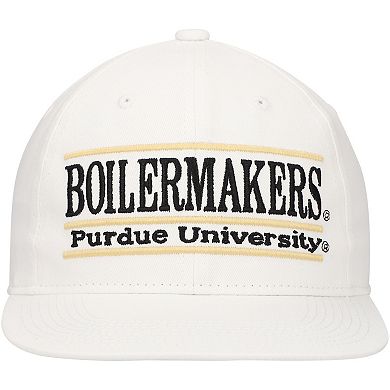 Unisex The Game White Purdue Boilermakers Bar Retro Snapback Hat