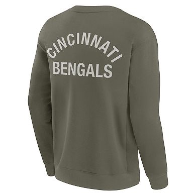 Unisex Fanatics Signature Olive Cincinnati Bengals Super Soft Pullover Crew Sweatshirt