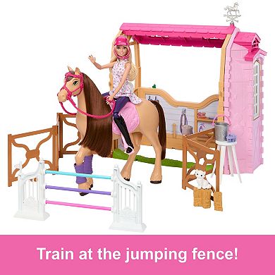 Barbie® Mysteries: The Great Horse Chase Stable Playset with Doll & Toy Horse 25-piece Set