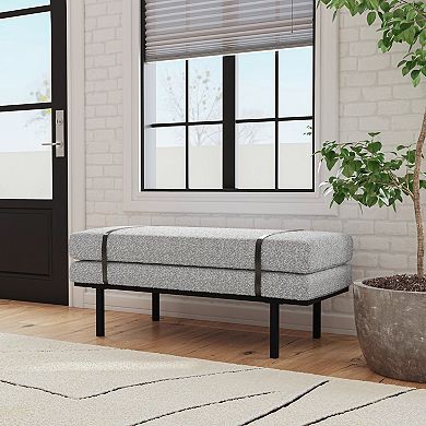 HomePop Boucle Padded Bench