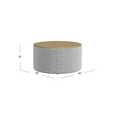 HomePop Boucle Storage Ottoman