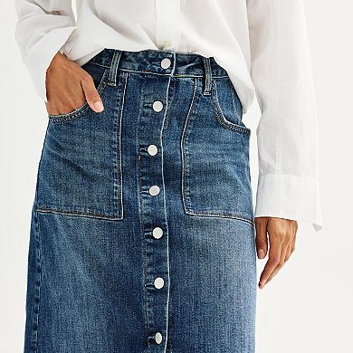 Women's Sonoma Goods For Life A-Line Denim Skirt