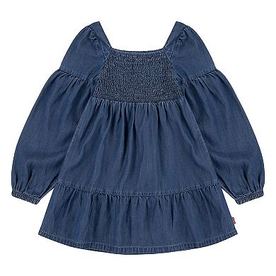 Toddler Girls Levi's® Long Sleeve Smocked Dress