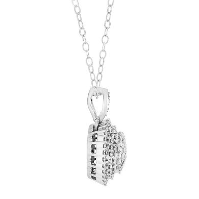 Celebration Gems Sterling Silver 1/10 Carat T.W. Diamond Pendant Necklace