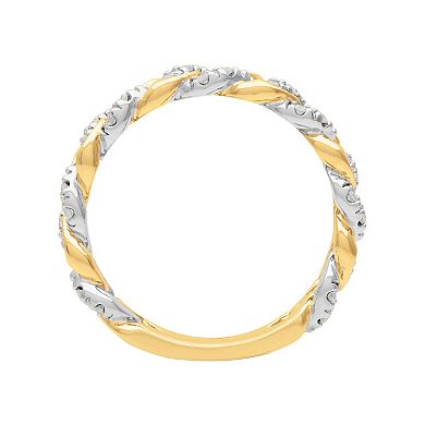 AXL Men's 10k Gold 1/4 Carat T.W. Diamond Link Band