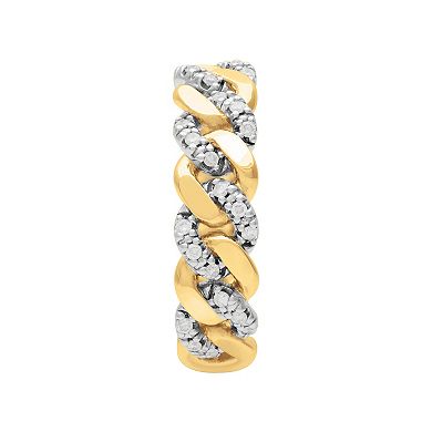 AXL Men's 10k Gold 1/4 Carat T.W. Diamond Link Band