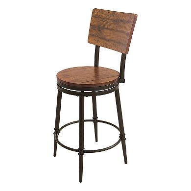 HomePop Walter Swivel Backed Counterstool