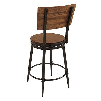 HomePop Walter Swivel Backed Counterstool