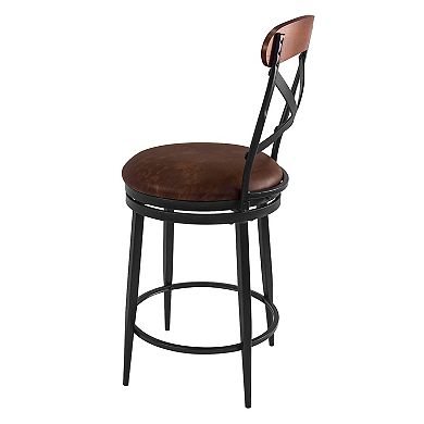 HomePop Hudson Swivel Counter Stool