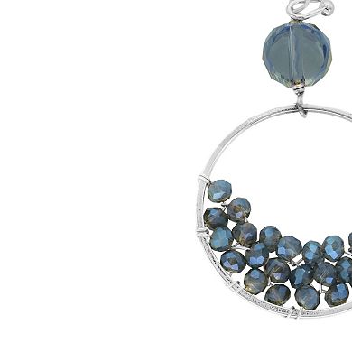 PANNEE BY PANACEA Crystal Filled Open Circle Drop Earrings
