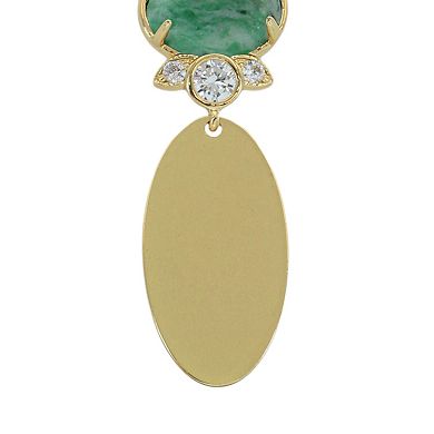 PANNEE BY PANACEA Gold Tone Stone Oval Drop Earrings