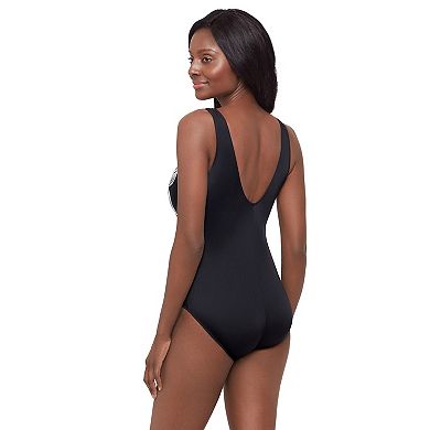 Women's Great Lengths Optic Bloom Belted One-Piece Swimsuit