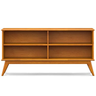 Simpli Home Draper Low 4-Shelf Bookcase