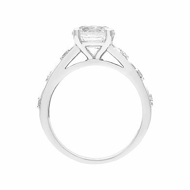 Love Always Sterling Silver 2 1/2 Carat T.W. Lab-Created White Sapphire Engagement Ring