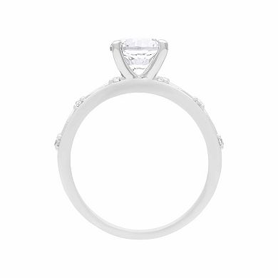 Love Always Sterling Silver 2 Carat T.W. Lab-Created White Sapphire Swirl Engagement Ring