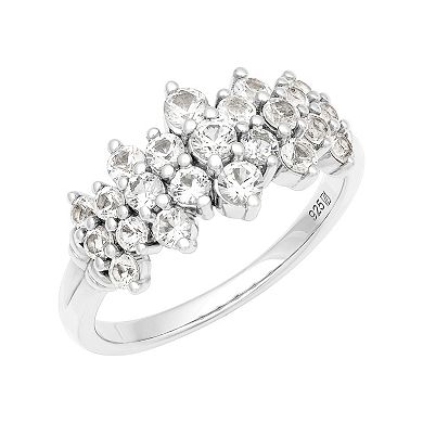 Love Always Sterling Silver Lab-Created White Sapphire Anniversary Band