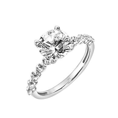 Love Always 10k White Gold Lab-Created White Sapphire Engagement Ring