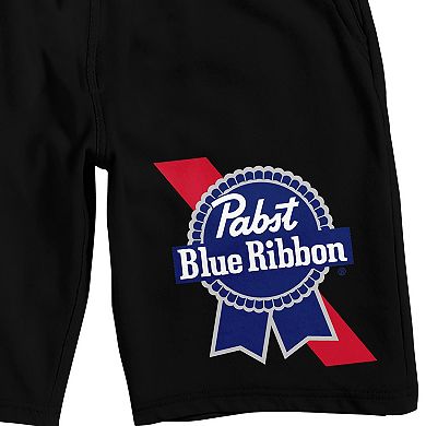 Men's Pabst Blue Ribbon Logo Pajama Shorts