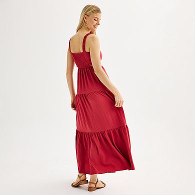 Juniors' Rewind Sleeveless Cutout Maxi Dress