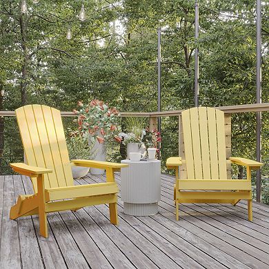 Flash Furniture Charlestown Folding Adirondack Chair 2-piece Set