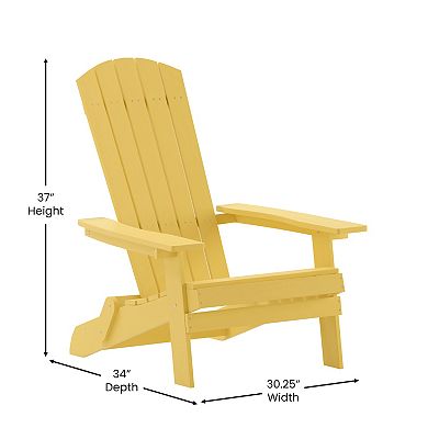 Flash Furniture Charlestown Folding Adirondack Chair 2-piece Set