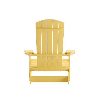 Flash Furniture Charlestown Folding Adirondack Chair 2-piece Set