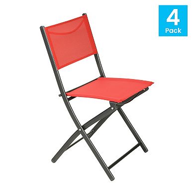 Flash Furniture Brazos Indoor / Outdoor Folding Chair 4-piece Set