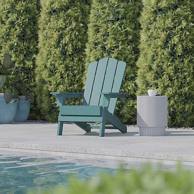 Flash Furniture Newport Adirondack Chair with Cup Holder 2-piece Set