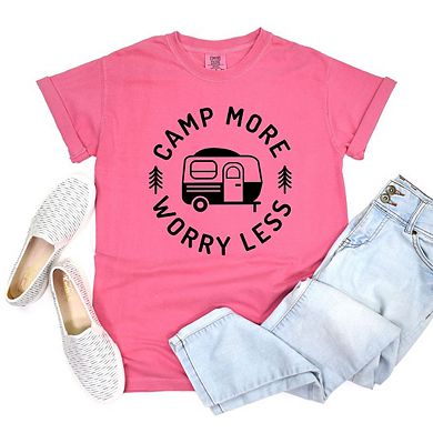 Camp More Worry Less Camper Garment Dyed Tees
