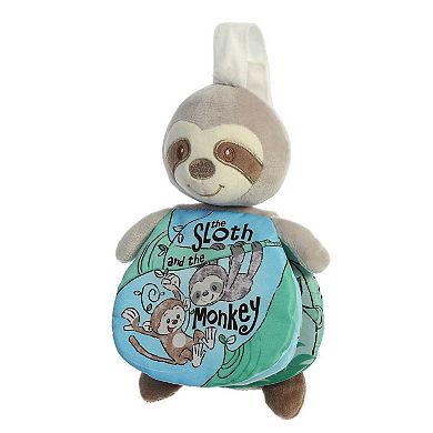 Ebba Small Multicolor Story Pals 9" Sloth And The Monkey Educational Baby Stuffed Animal