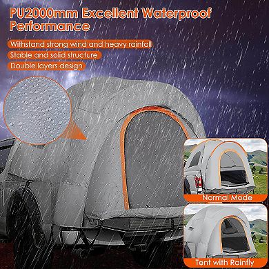 Waterproof Truck Bed Tent Windproof, Rainfly, Camping Travel