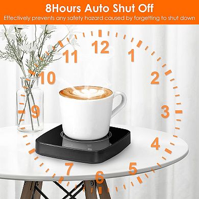 Desktop Electric Cup Warmer With Auto Shut Off, Smart Timer