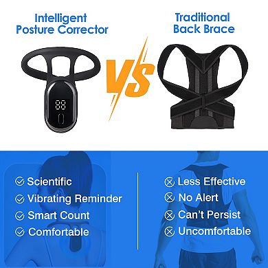 Uintelligent Posture Corrector - Strapless Back Brace - Vibrating Reminder - For Kids, Phubbers