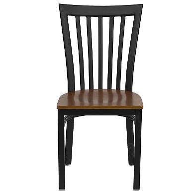 Emma And Oliver 2 Pack School House Back Metal Restaurant Chair