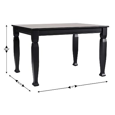 Merrick Lane Solid Wood Dining Table With Stylish Sculpted Legs