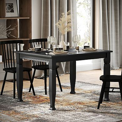 Merrick Lane Solid Wood Dining Table With Stylish Sculpted Legs