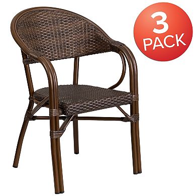 Flash Furniture Lila Restaurant Patio Chair 3-piece Set