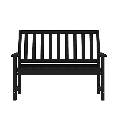 Flash Furniture Ellsworth Commercial Grade All Weather Indoor / Outdoor Bench