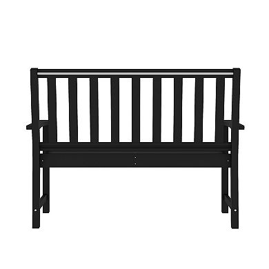 Flash Furniture Ellsworth Commercial Grade All Weather Indoor / Outdoor Bench