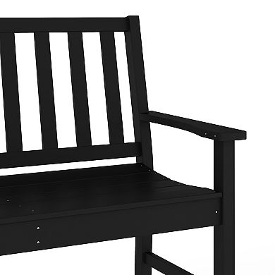 Flash Furniture Ellsworth Commercial Grade All Weather Indoor / Outdoor Bench