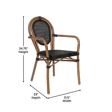 Flash Furniture Marseille Indoor / Outdoor Commercial Thonet French Bistro Stacking Chair