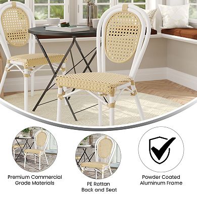 Flash Furniture Cannes Indoor / Outdoor Commercial Thonet French Bistro Stacking Chair