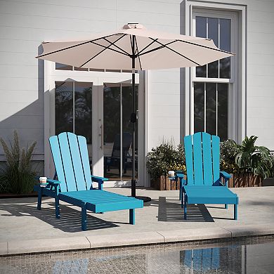 Flash Furniture Sonora 2-Piece Indoor/Outdoor Adjustable Adirondack Lounger Set