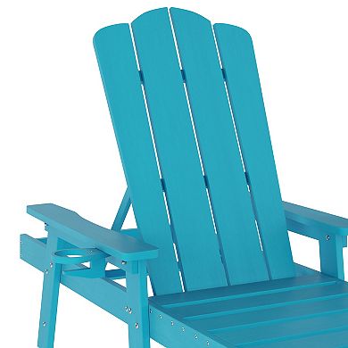 Flash Furniture Sonora 2-Piece Indoor/Outdoor Adjustable Adirondack Lounger Set