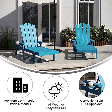 Flash Furniture Sonora 2-Piece Indoor/Outdoor Adjustable Adirondack Lounger Set