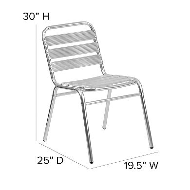 Flash Furniture Lila 4-Piece Indoor/Outdoor Stackable Chairs